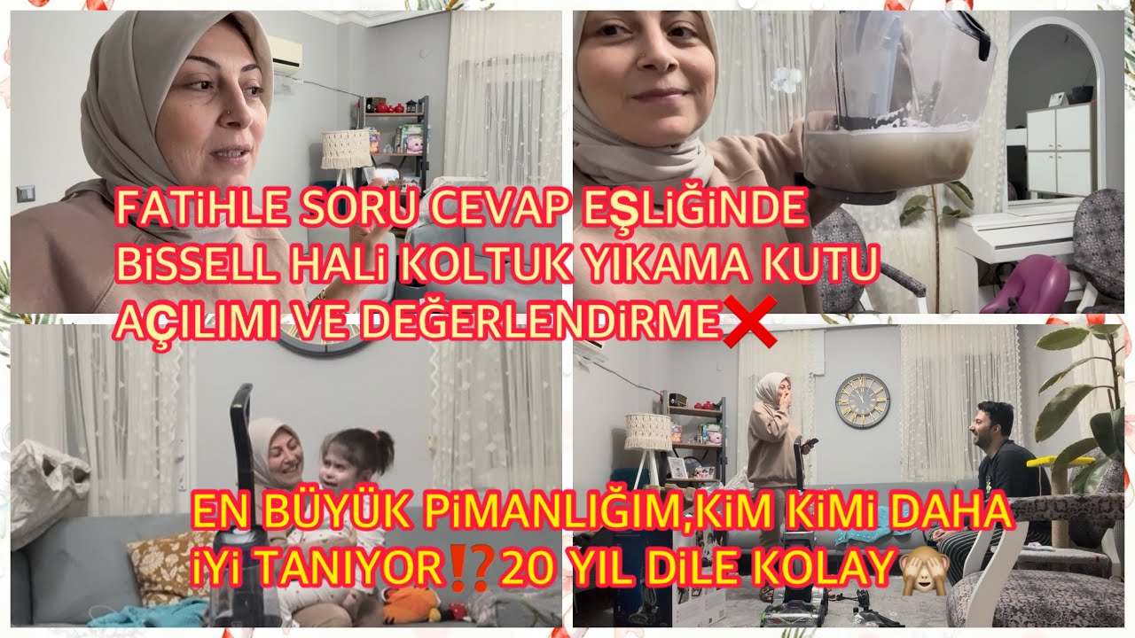 FATİHLE SORU CEVAP EŞLİĞİNDE BİSSELL HALI KOLTUK YIKAMA MAKİNESİ KUTU AÇILIMI❌EN BÜYÜK PİŞMANLIĞIM⁉️