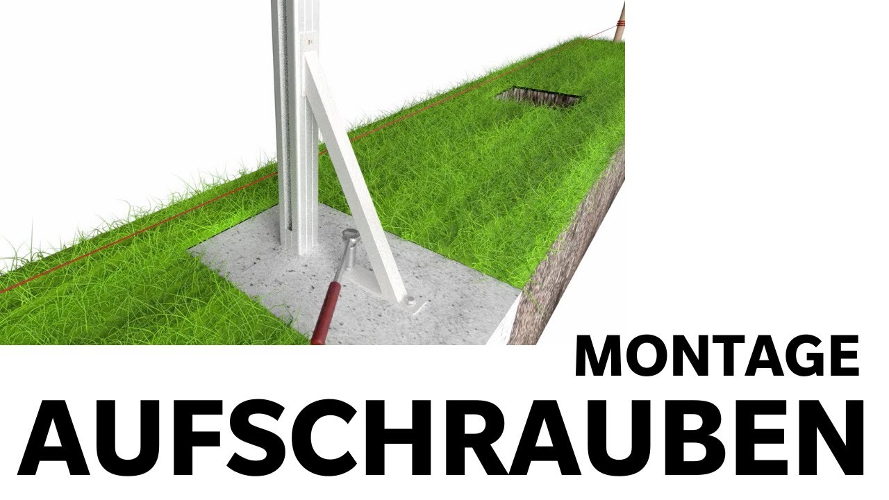 Montageanleitung Tornado Sturmanker Sichtschutzzaun | Pfosten zum Aufschrauben | myHarry EASY Zaun