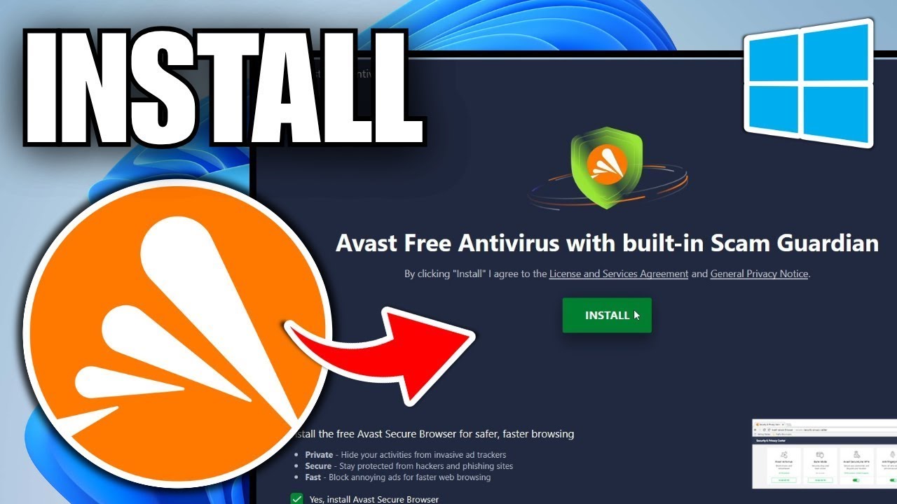 Как установить бесплатный антивирус Avast на Windows 11 (2025)