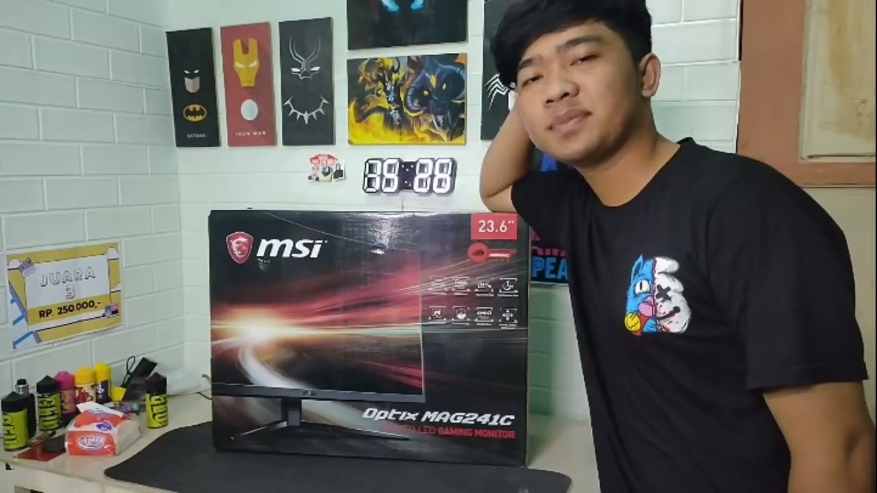 UNBOXING  MSI Optix MAG241C Curved Gaming Monitor   FHD 1920 x 1080 144Hz 1ms