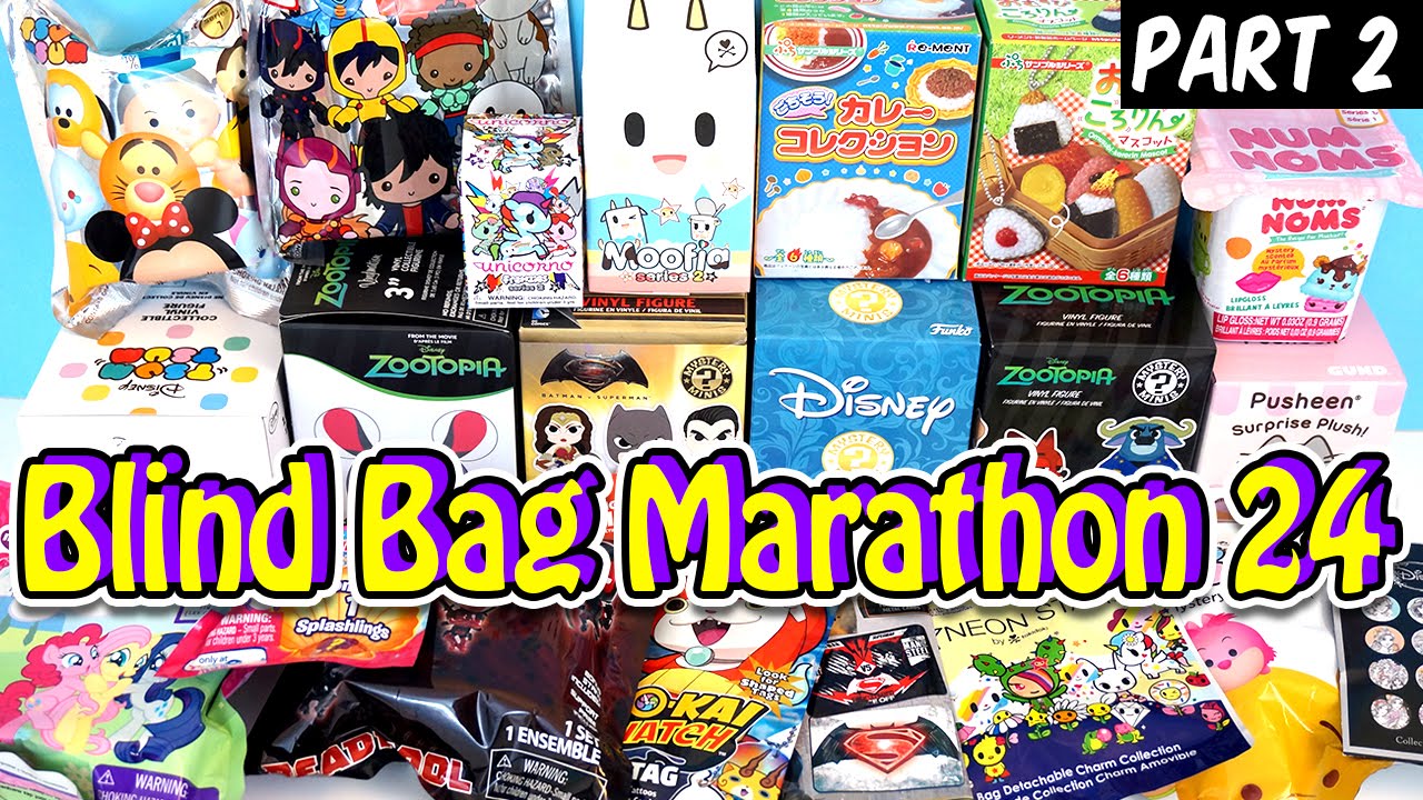 Surprise Blind Bag Marathon 24 - Part2 - Superman vs. Batman, Disney Tsum Tsums, Funko, Yo-kai Watch