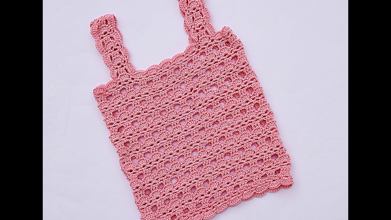 Preciosa Camiseta de tirantes rosa todos los tamaños #crochet #ganchillo