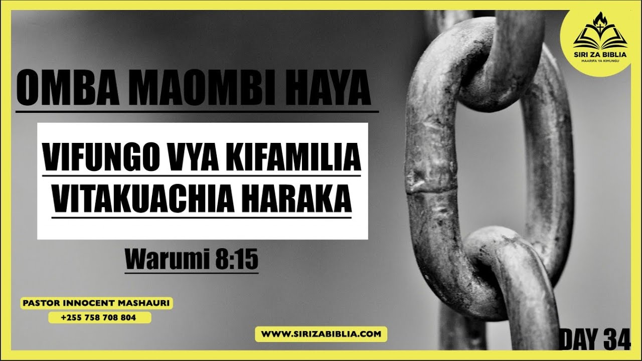 #LIVE: MAOMBI YA KUVUNJA VIFUNGO VYA KIFAMILIA // DAY 34