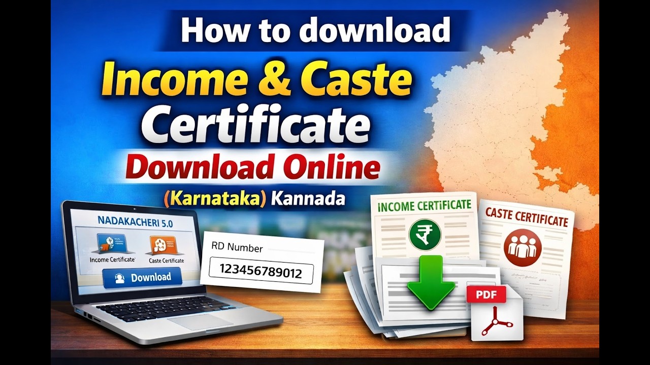 How to download Income & Caste Certificate Download Online Karnataka Kannada #incomecertificate