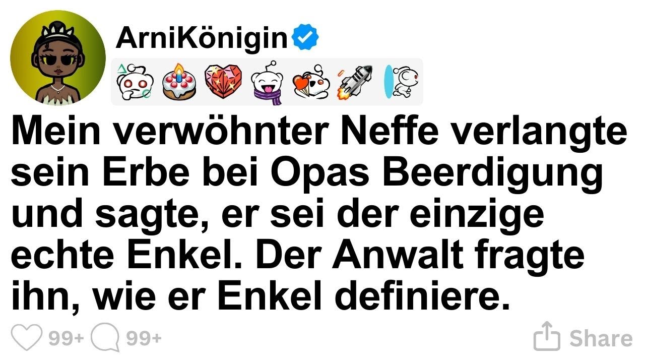 [GANZE STORY] Mein verwöhnter Neffe verlangte sein Erbe bei Opas Beerdigung und sagte, er sei der ei
