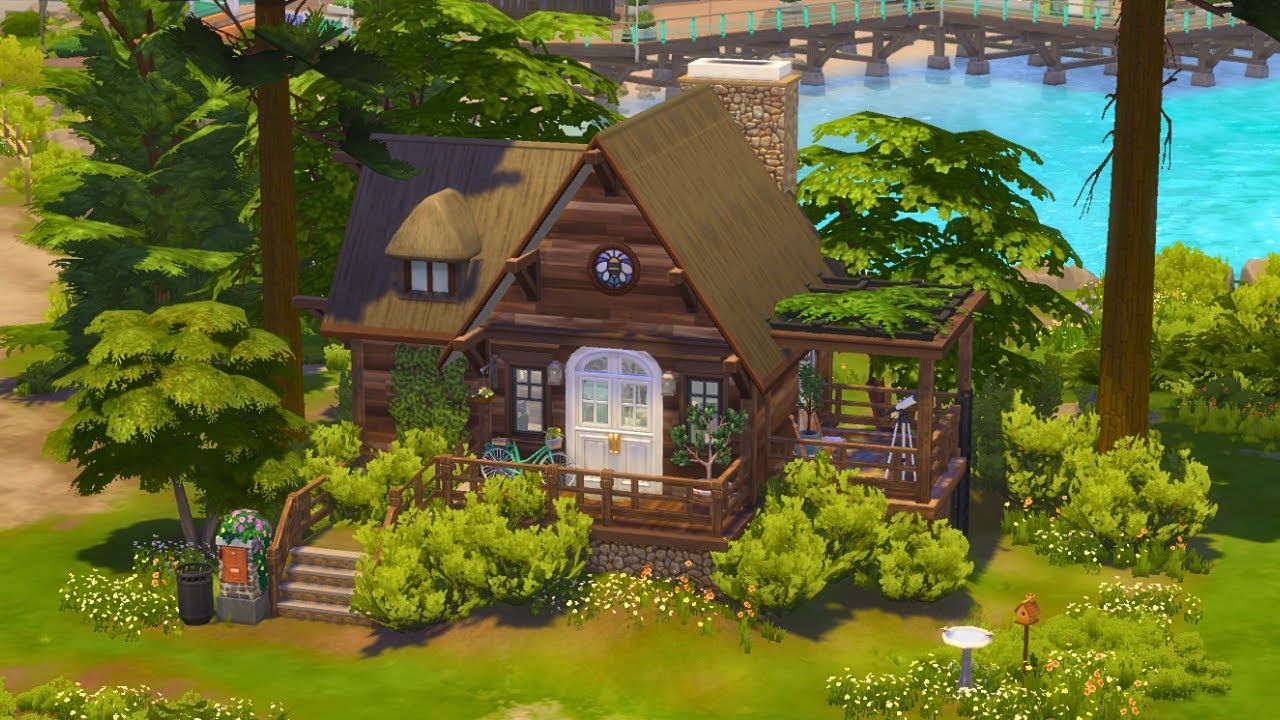 seaside cabin 🌊🌿 [ the sims 4: speed build ]