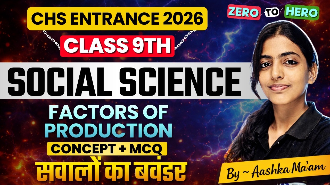Factors of production | CHS BHU 9th Social Science Syllabus Free Class | BHU CHS Preparation 2026