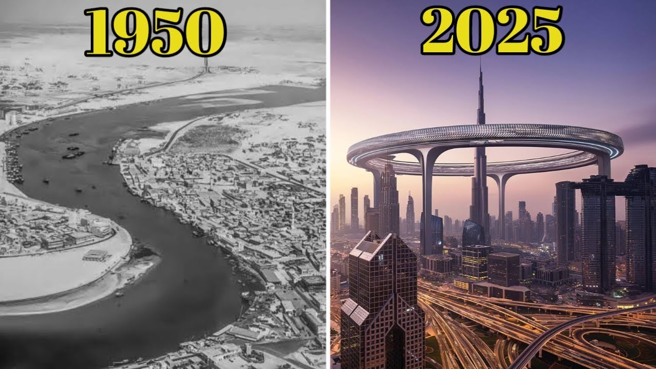 Дубай с 1950 по 2025 год | Эволюция Дубая || История Дубая || Эволюция Дубая