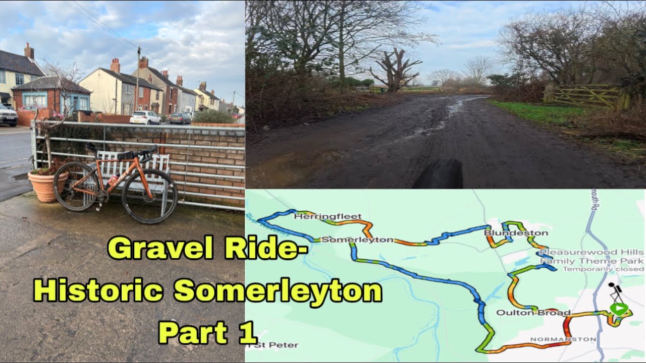 History Bike Gravel Ride Historic Estate of Somerleyton, Dale Falls Off! Part 1 