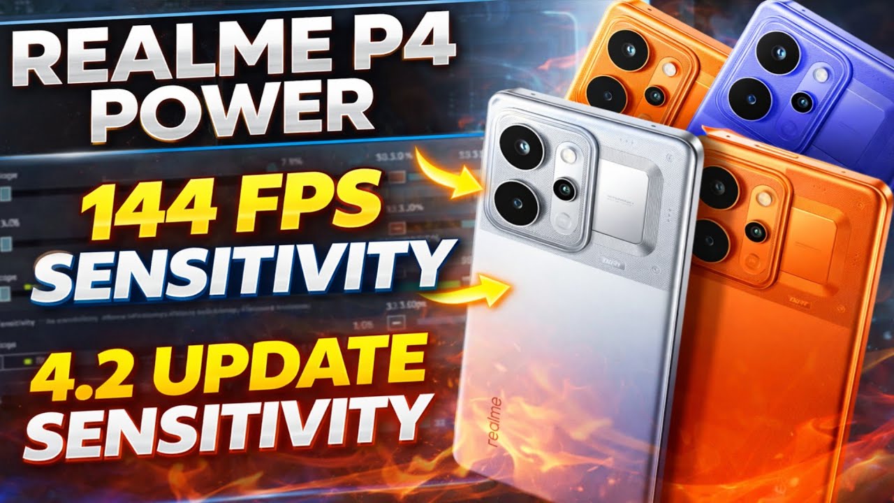 Realme P4 Power 144FPS Sensitivity 🔥 BGMI 4.2 Update Best No Recoil Settings 😱