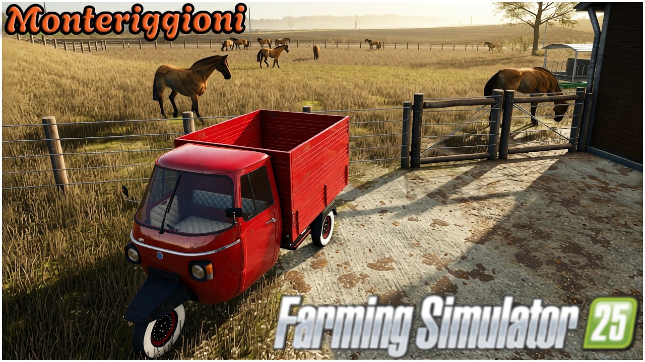 MONTERIGGIONI FS25 #63 -  FARM CAVALLI E MICHIELETTO AM19 PER TRASPORTARE ANIMALI - GAMEPLAY ITA