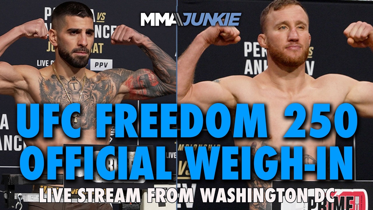 🔴 UFC Freedom 250: Topuria vs. Gaethje official weigh-ins for White House event