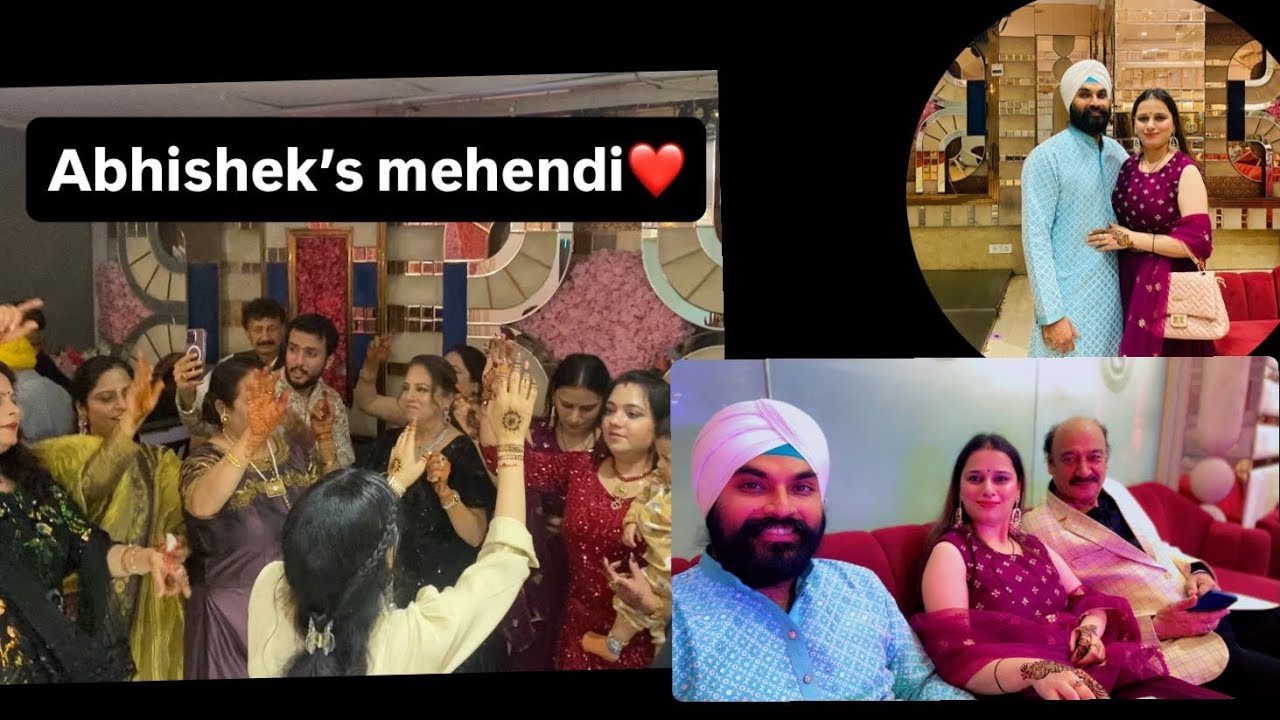 Abhishek's mehendi💟with full fun and masti❤️💐  Abeer and family 😊 do like, subscribe 