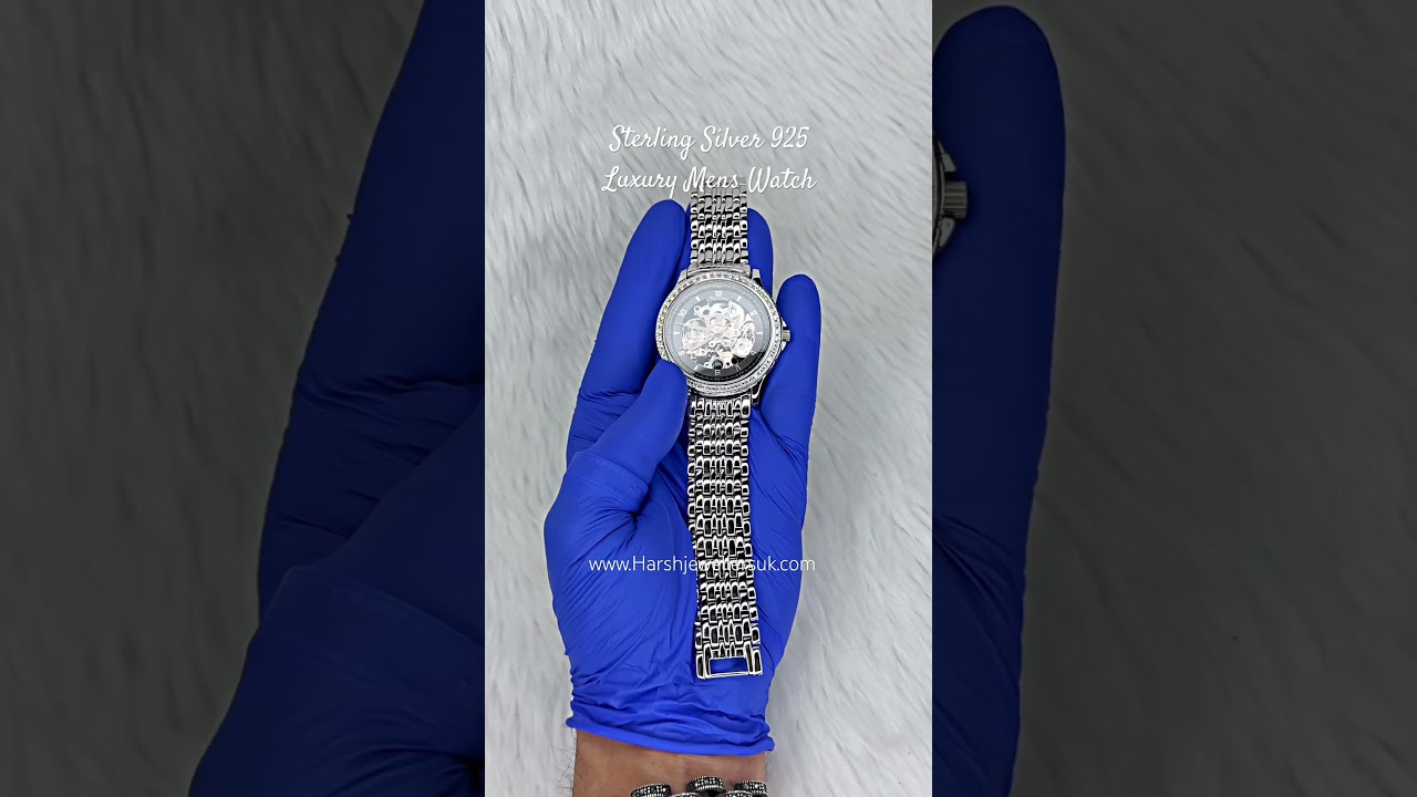 Roxerina Automatic Watches - Original Sterling Silver 925 Luxury Mens Watch. #silverwatch #silver925