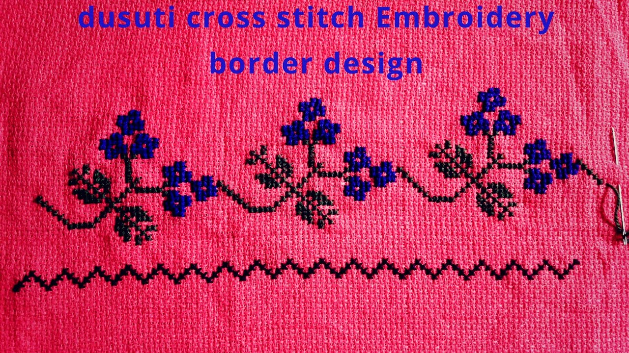 dusuti bedsheet embroidery /cross stitch beautiful border design