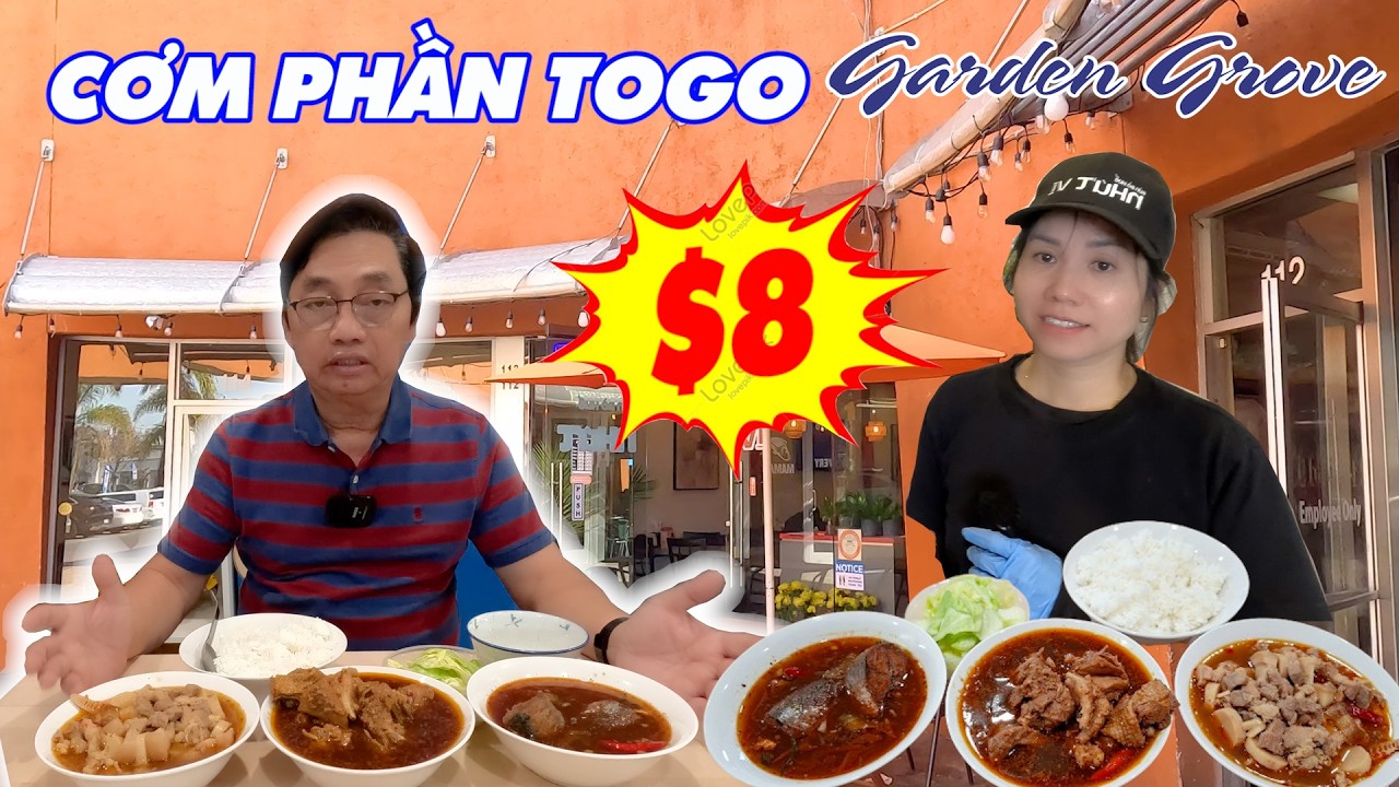 Hot nhất, Khỏi cần nấu cơm nhà, Cơm phần togo chỉ $8, Thức ăn togo $10 cho 3 người ăn, Nhứt Vị