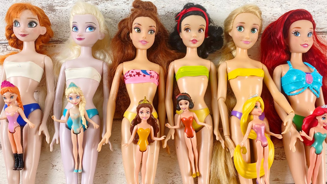 Disney Princess Doll Makeover ~ DIY Miniature Ideas for Barbie Wig, Dress, Faceup, andMore! DIY 