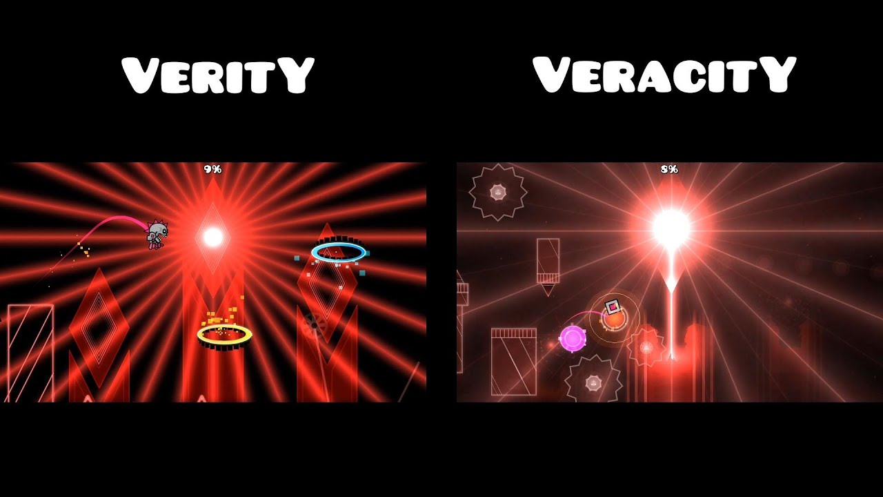 [STUNNING remake] VeritY vs VeracitY: Side-by-Side Comparison | Geometry Dash