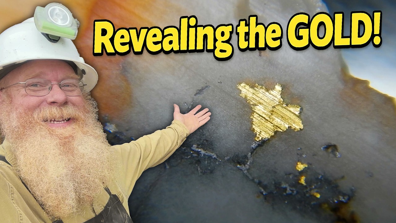 Cutting Gold Ore on a Rock Saw! Mount Baker Lightning Quartz!
