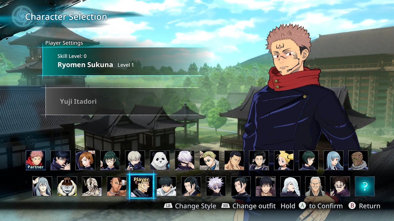 Jujutsu Kaisen Cursed Clash - All Characters And Costumes (Including Shibuya Incident DLC)