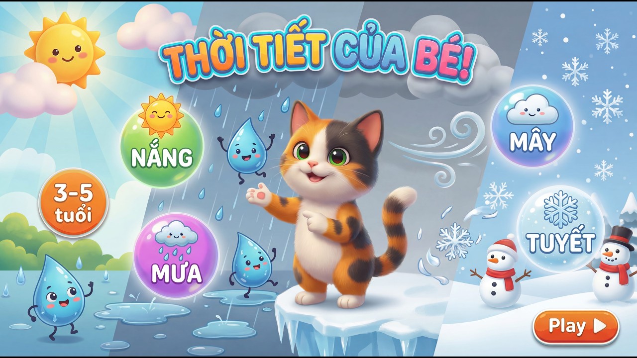 Bé Tìm Hiểu Thời Tiết Cùng ChiChi ☀️☁️🌧️ Nhận Biết Nắng Mưa & Kỹ Năng An Toàn | ChiChi TV
