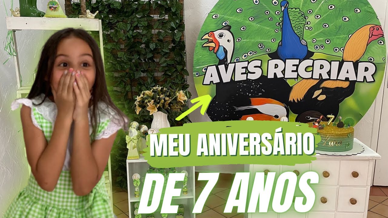 MEU ANIVERSÁRIO DE 7 ANOS DO @AvesRecriar
