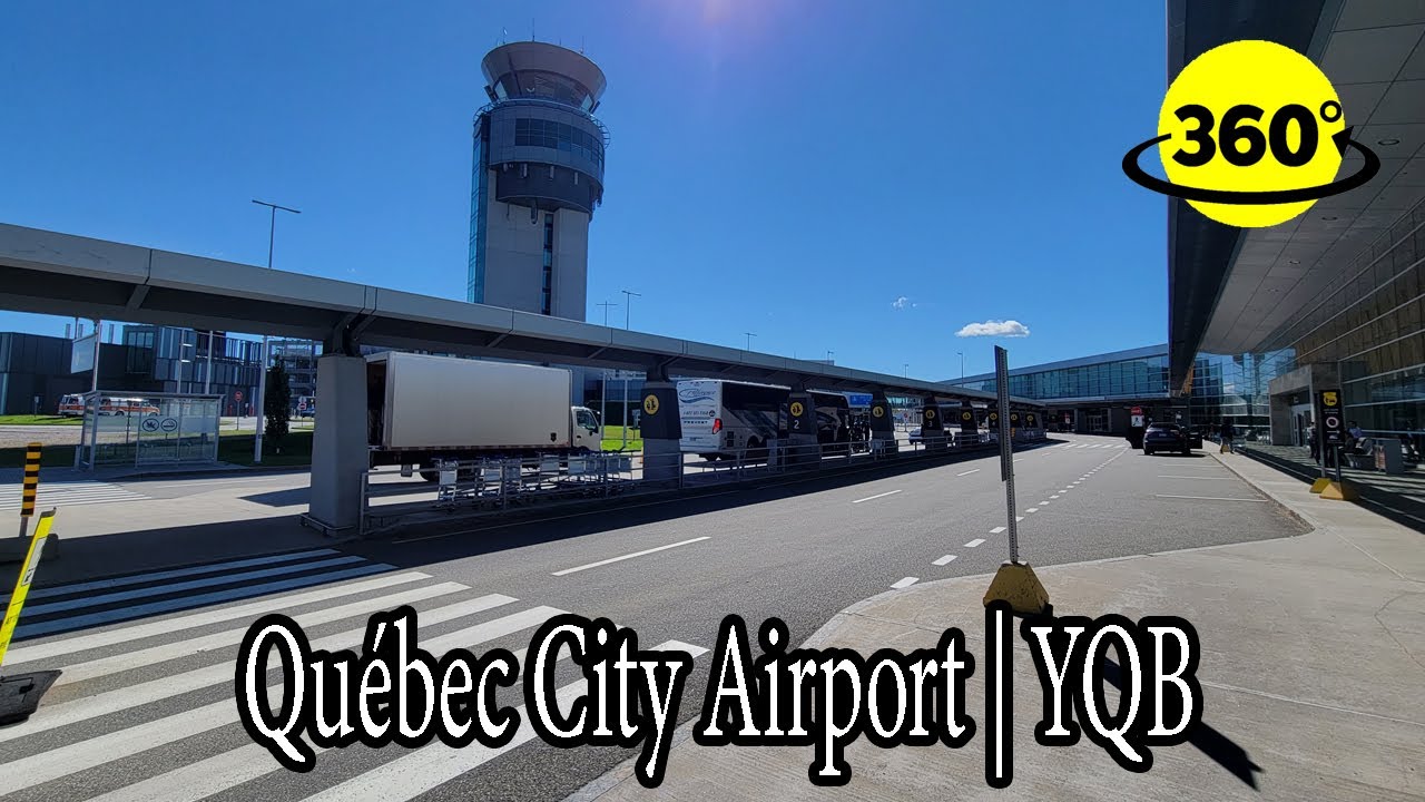 360° Video | We walk inside Quebec City Airport YQB until the cops stop us...