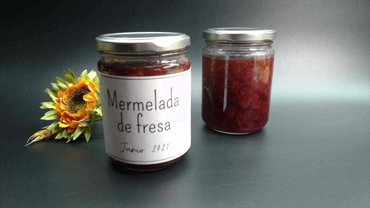 Mermelada de fresa. Envasada y esterilizada.