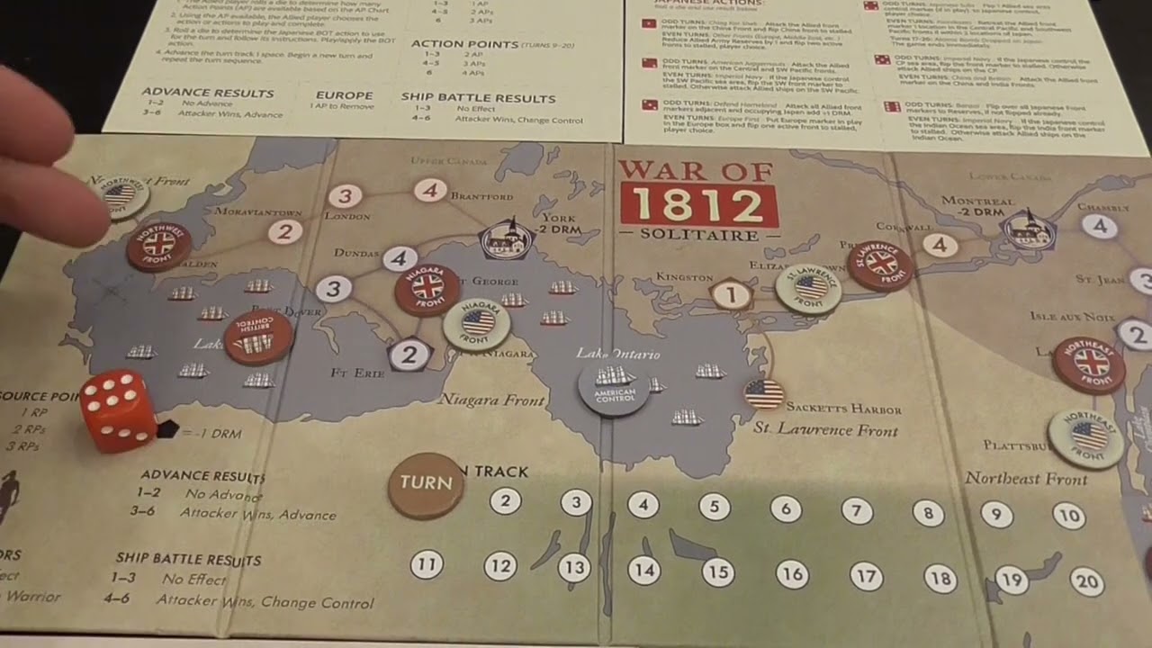War of 1812 / Pacific War 1942 Solitaire Review