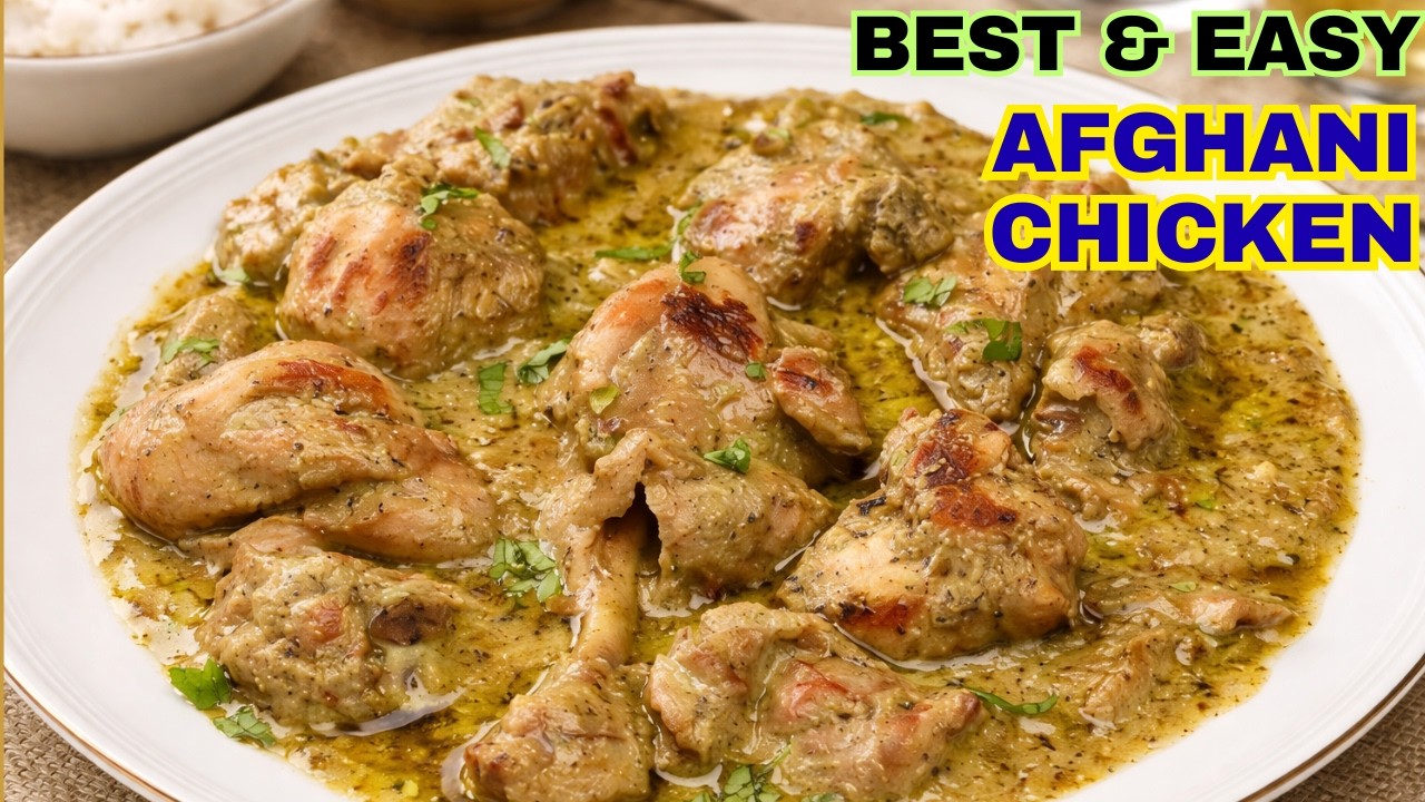Afghani Chicken Recipe | Creamy Restaurant Style Afghani Chicken | Easy Chicken Gravy