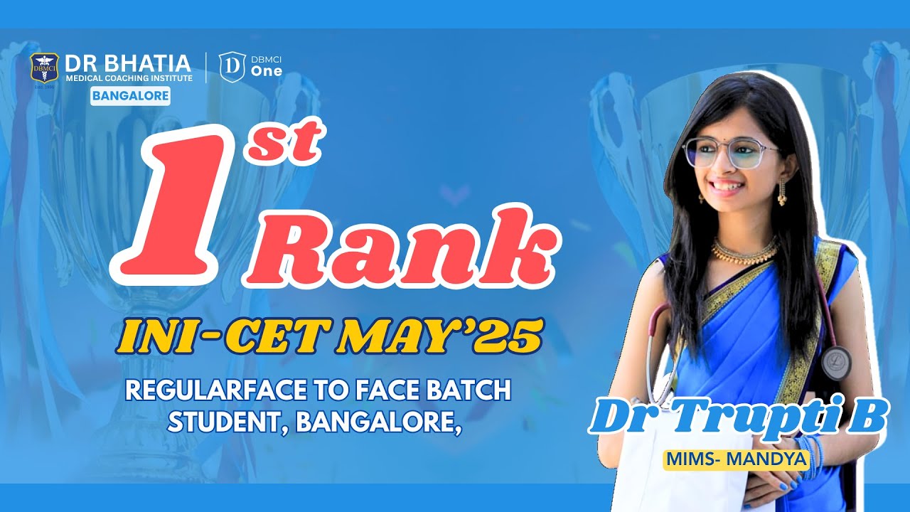 🎤 AIR 1 Reveals Her Secrets! | 🥇 INICET 2025 Topper Dr. Trupti B | BHATIA Bangalore Exclusive