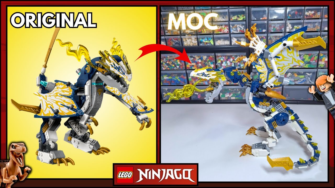 ¡AHORA si es un MECH DRAGON! - LEGO Ninjago: Rogue's Mech Dragon Rider set(71843) MOC