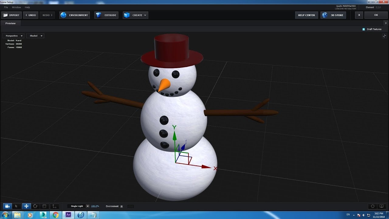 Basic Tutorial Create Snowman In Element 3D - After Effects