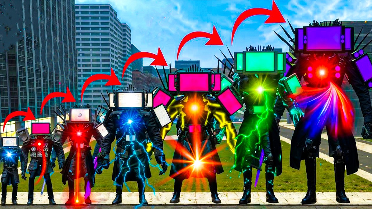 SIZE COMPARISON TV MAN TITAN VS SKIBIDI TOIET 88 BOSSES - Garry's mod!