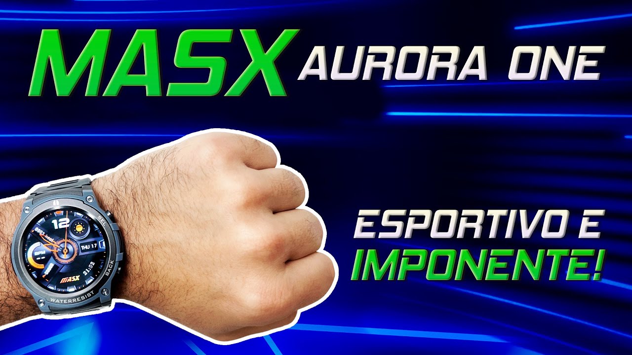 Tela AMOLED ULTRA HD, IP69K, Faz CHAMADAS | Smartwatch MASX Aurora One
