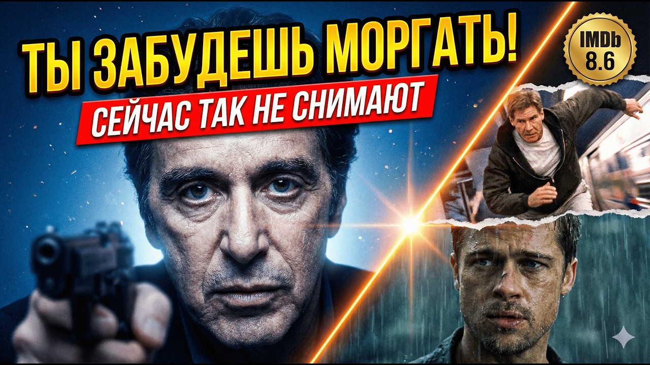 КОГДА КИНО БЫЛО НАСТОЯЩИМ: Топ-10 шедевров 90-х, от которых потели ладони #кино #фильмы #90s #обзор