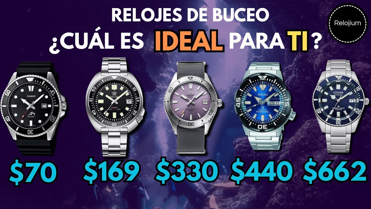 ¿Qué reloj de buceo es mejor para ti, acorde a tu presupuesto?