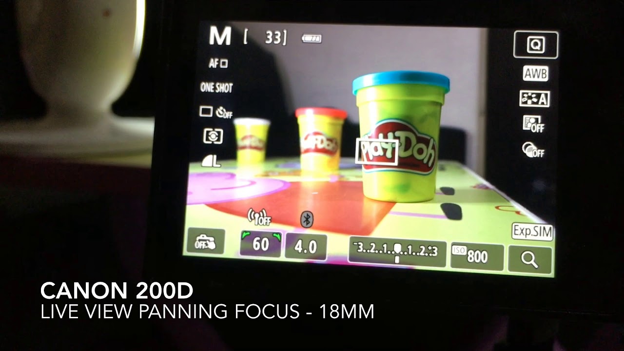 Canon 200D Optical vs Live view Focus