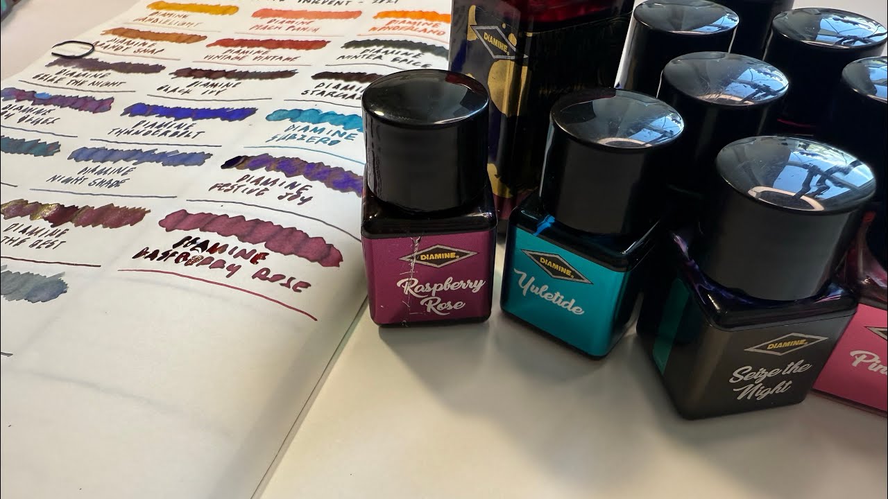 Diamine Ink Swatching - Diamine Inkvent 2021