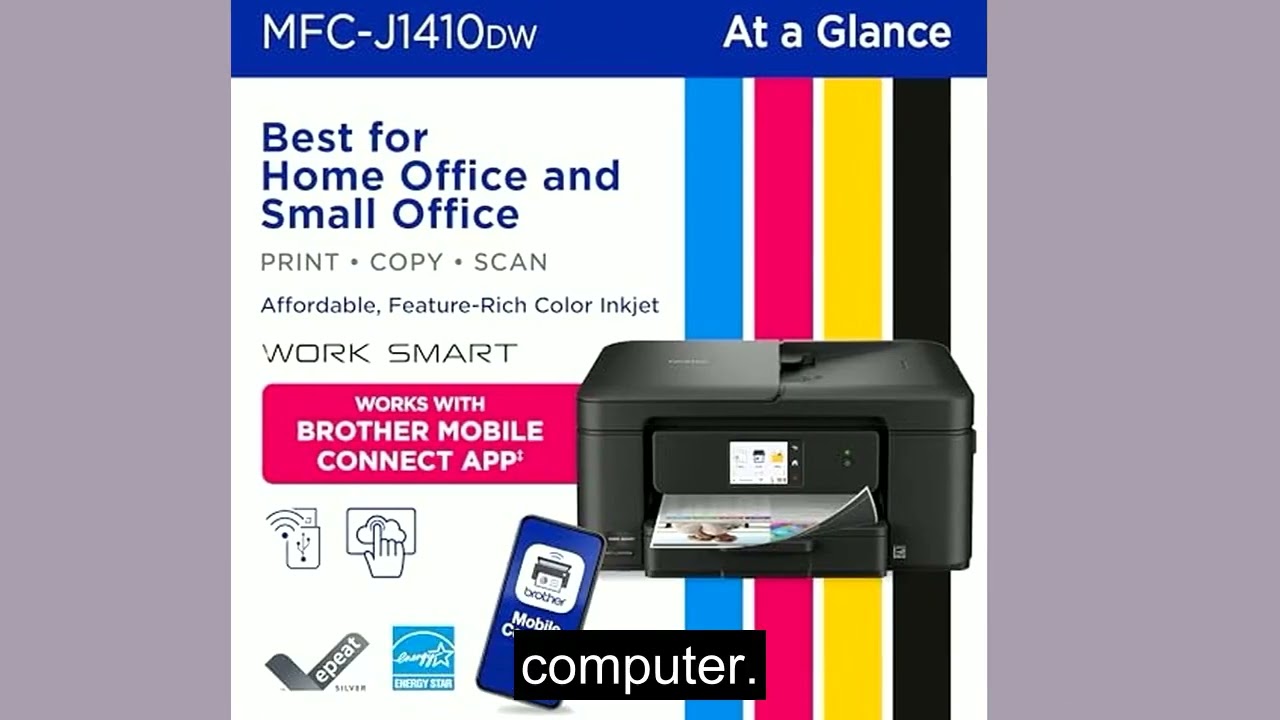 Brother Work Smart MFC-J1410DW Review | Wireless Color Inkjet All-in-One Printer | Duplex Printing