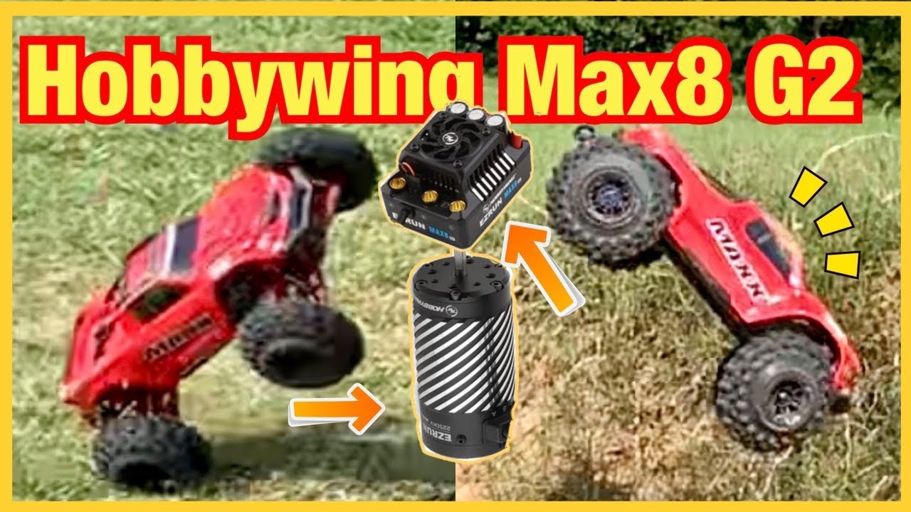 Hobbywing Max 8 G2 с двигателем 2250 в Traxxas Maxx V2