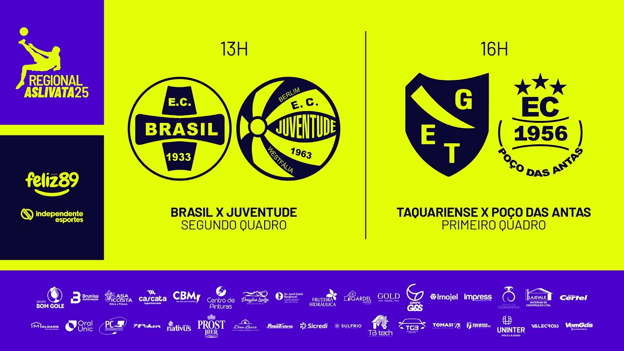 TAQUARIENSE x PO&Ccedil;O e BRASIL 1 x 1 JUVENTUDE WES | FINAL DO REGIONAL | AO VIVO | 21/12/2025