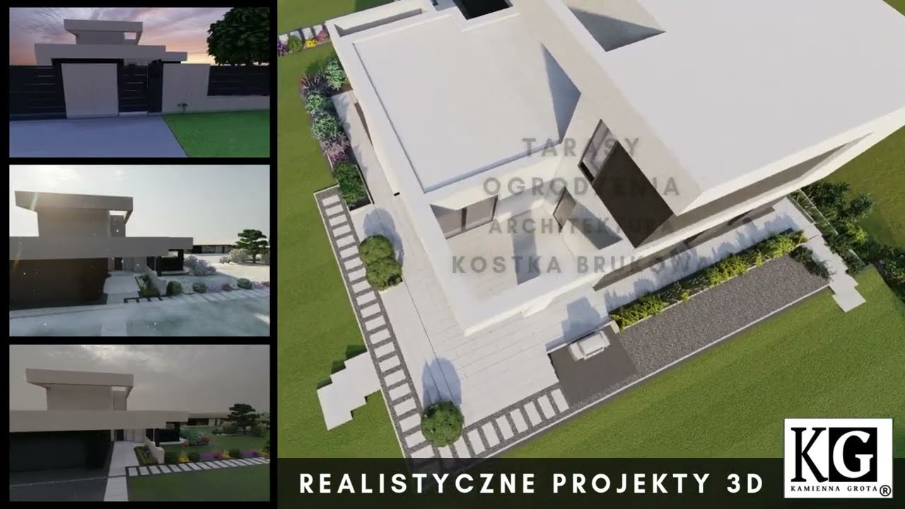 Tarasy • kostka brukowa • ogrodzenia w Białymstoku - siła wizualizacji 3D!
