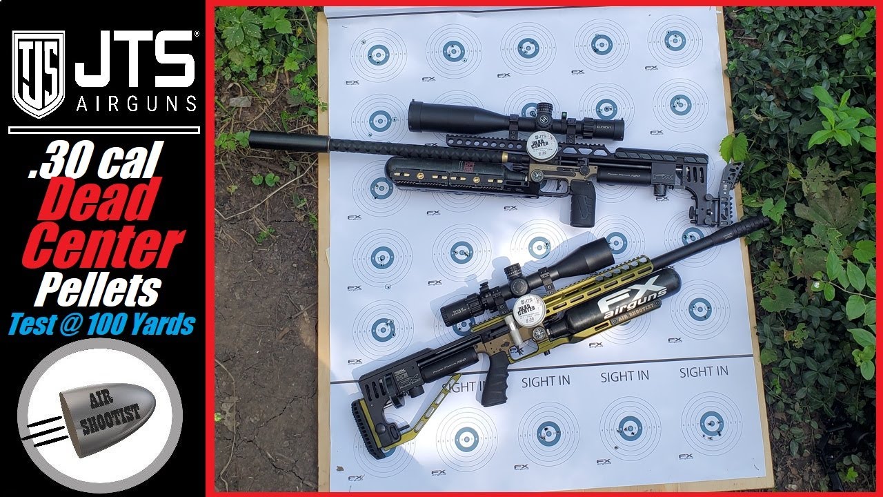 JTS Airguns .30 Dead Center Pellets Review - 100 Yard Benchrest Cards Shot With FX Impact M3 Airguns
