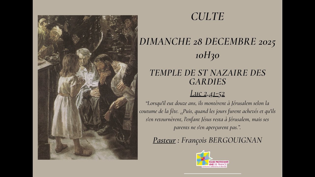culte 28 decembre 2025 St Nazaire Des Gardies