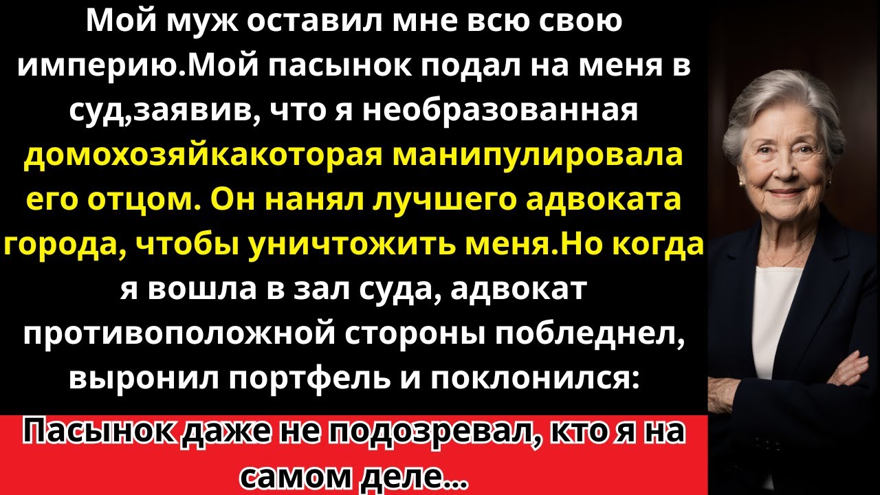 Она всего лишь домохозяйка!&raquo; &mdash; рассмеялся мой пасынок в зале суда.Но судья узнал во мне своего