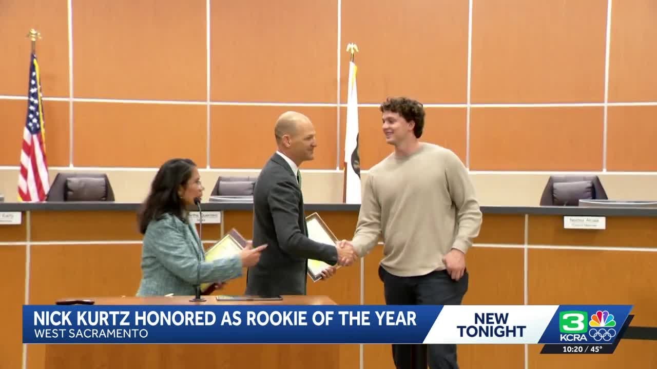 A's Rookie of the Year Nick Kurtz honored in West Sacramento
