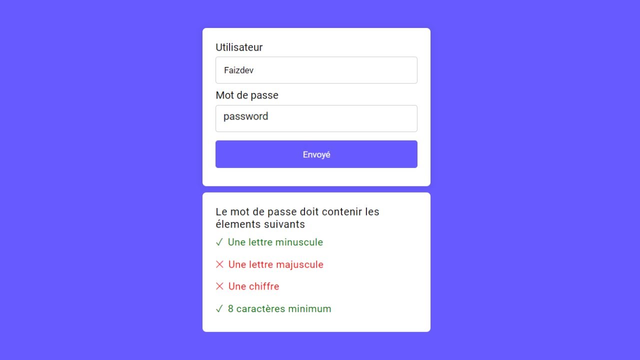 Verifier un Mot de passe en Javascript