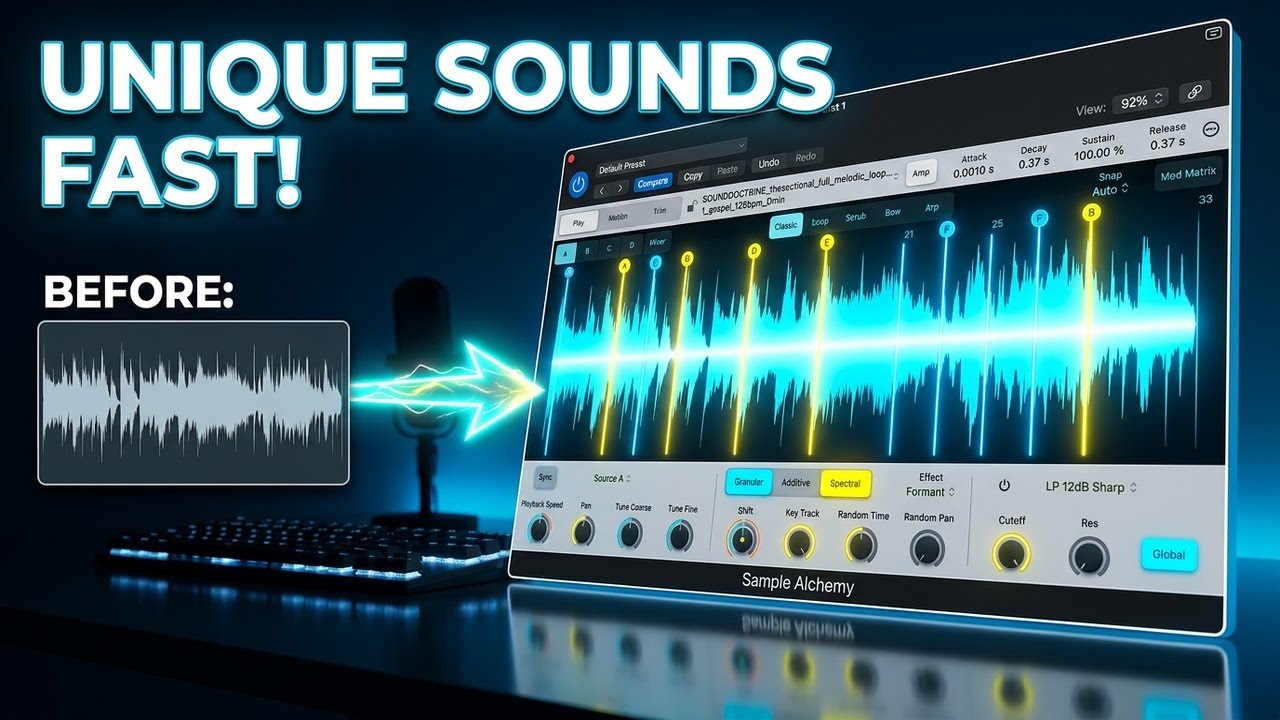 Как нарезать сэмплы с помощью Sample Alchemy | Урок по Logic Pro | Основы создания битов