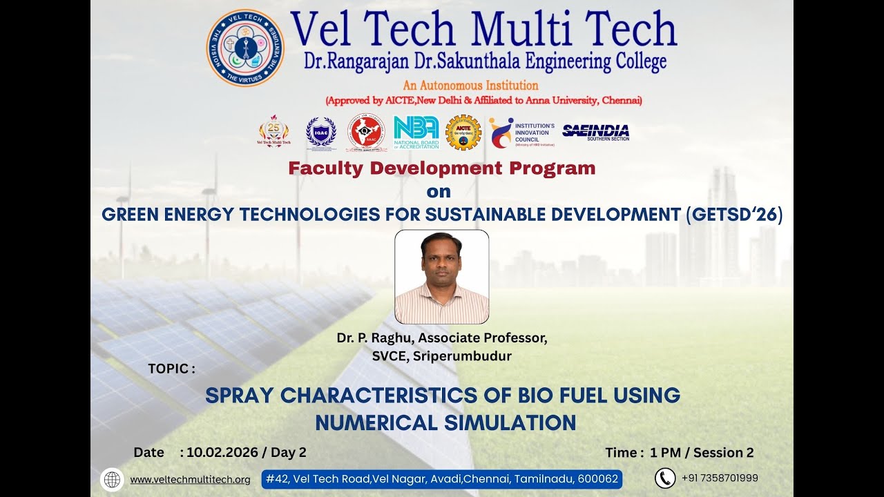 Online FDP - Green Energy Technologies for Sustainable Development (GETSD'26) Day 6 Session 3